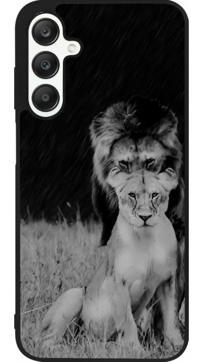 Samsung Galaxy A25 Case Hülle - Silikon schwarz Angry lions