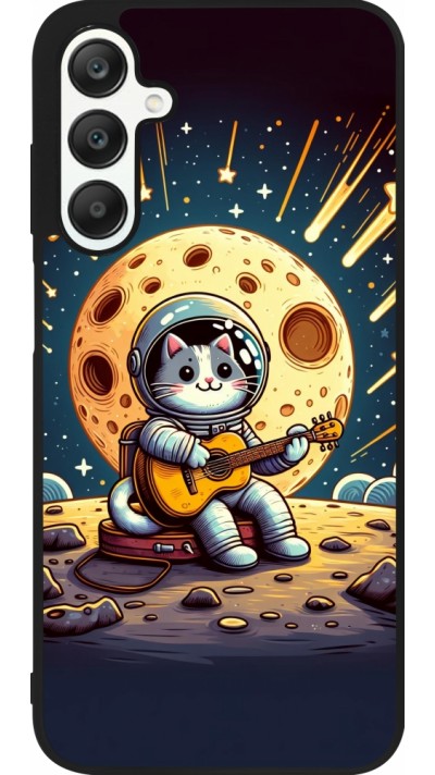 Samsung Galaxy A25 Case Hülle - Silikon schwarz AstroKatze RockMond