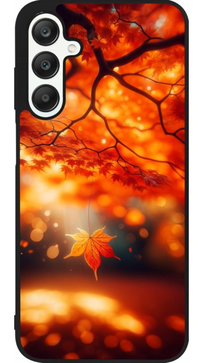 Samsung Galaxy A25 Case Hülle - Silikon schwarz Herbst Magisch Orange