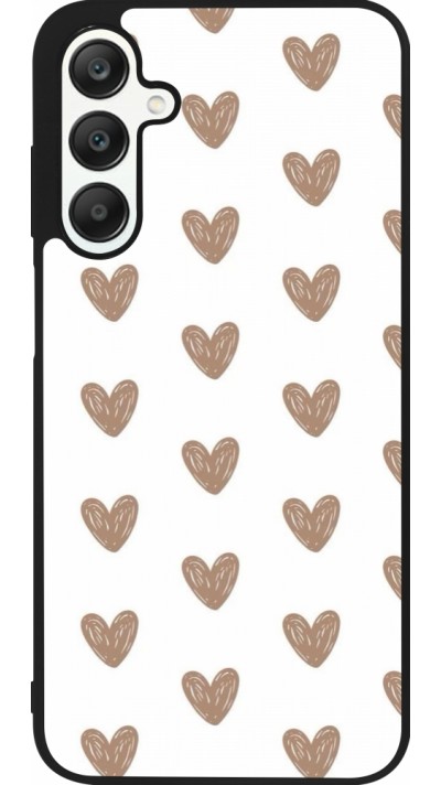 Samsung Galaxy A25 Case Hülle - Silikon schwarz Autumn 2024 brown hearts