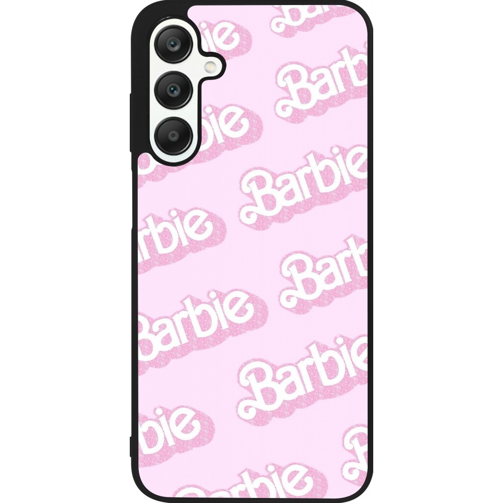 Samsung Galaxy A25 Case Hülle - Silikon schwarz Barbie light pink pattern