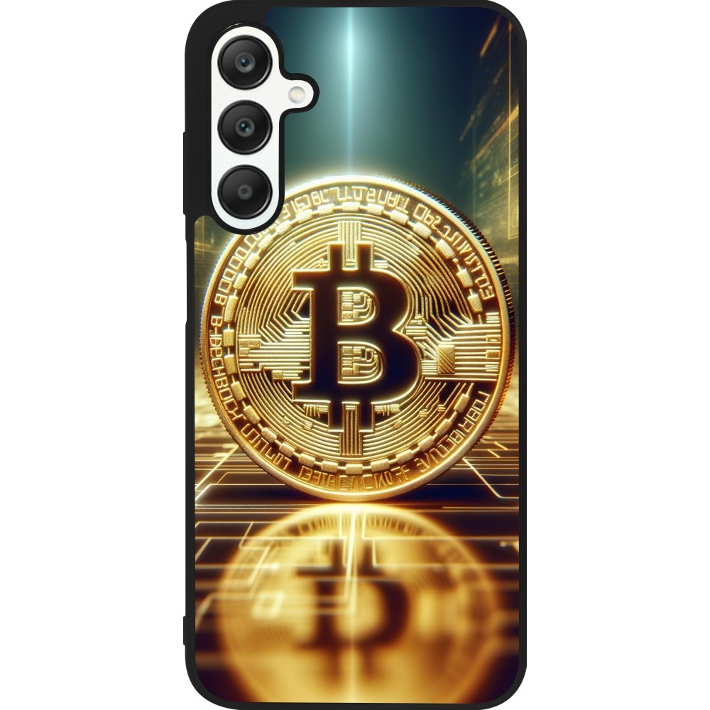 Samsung Galaxy A25 Case Hülle - Silikon schwarz Bitcoin Stehen