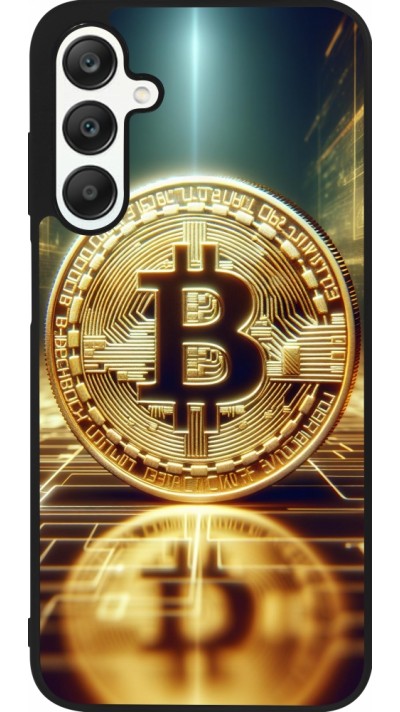 Samsung Galaxy A25 Case Hülle - Silikon schwarz Bitcoin Stehen