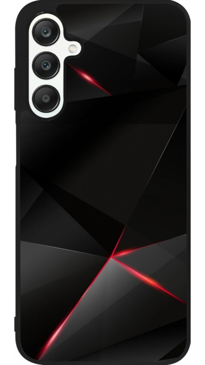 Samsung Galaxy A25 Case Hülle - Silikon schwarz Black Red Lines