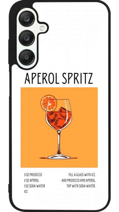 Samsung Galaxy A25 Case Hülle - Silikon schwarz Cocktail Rezept Aperol Spritz