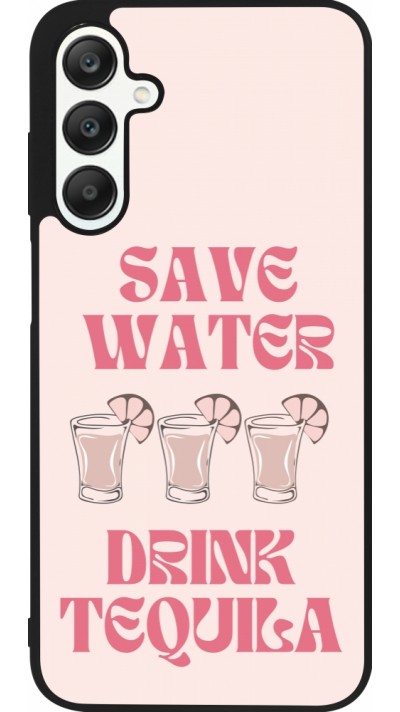 Samsung Galaxy A25 Case Hülle - Silikon schwarz Cocktail Save Water Drink Tequila