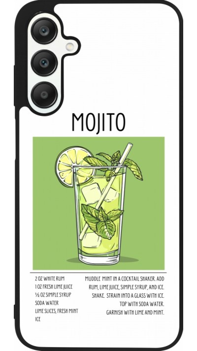 Samsung Galaxy A25 Case Hülle - Silikon schwarz Cocktail Rezept Mojito