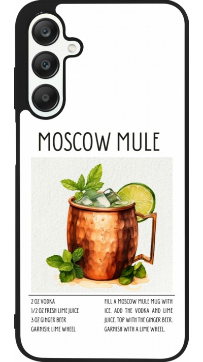 Samsung Galaxy A25 Case Hülle - Silikon schwarz Cocktail Rezept Moscow Mule