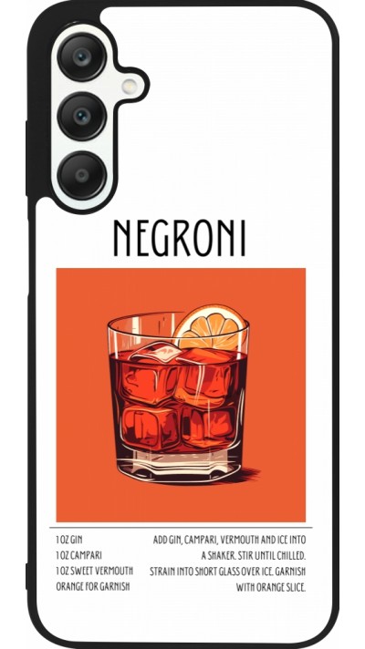 Samsung Galaxy A25 Case Hülle - Silikon schwarz Cocktail Rezept Negroni