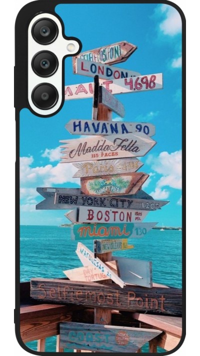 Samsung Galaxy A25 Case Hülle - Silikon schwarz Cool Cities Directions