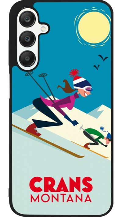 Samsung Galaxy A25 Case Hülle - Silikon schwarz Crans-Montana Ski Downhill