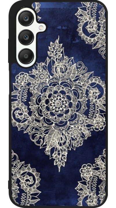 Samsung Galaxy A25 Case Hülle - Silikon schwarz Cream Flower Moroccan