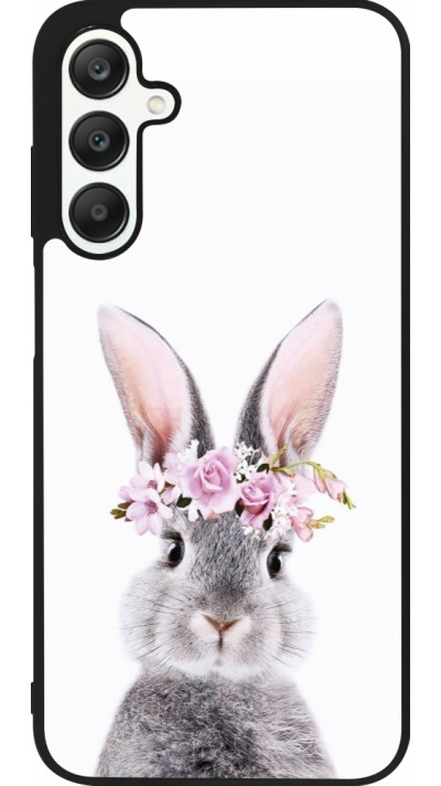 Samsung Galaxy A25 Case Hülle - Silikon schwarz Easter 2023 flower bunny