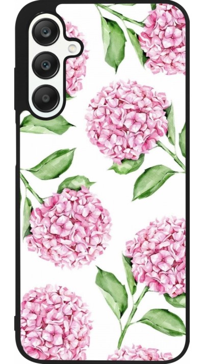 Samsung Galaxy A25 Case Hülle - Silikon schwarz Easter 2024 pink flowers