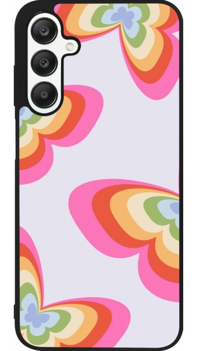 Samsung Galaxy A25 Case Hülle - Silikon schwarz Easter 2024 rainbow butterflies