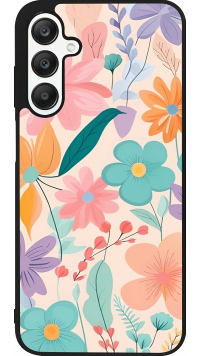 Samsung Galaxy A25 Case Hülle - Silikon schwarz Easter 2024 spring flowers