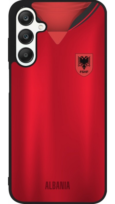 Samsung Galaxy A25 Case Hülle - Silikon schwarz Albanien personalisierbares Fussballtrikot