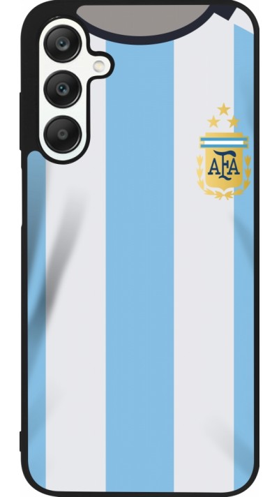 Samsung Galaxy A25 Case Hülle - Silikon schwarz Argentinien 2022 personalisierbares Fussballtrikot