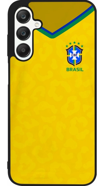 Samsung Galaxy A25 Case Hülle - Silikon schwarz Brasilien 2022 personalisierbares Fußballtrikot