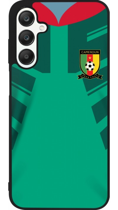 Samsung Galaxy A25 Case Hülle - Silikon schwarz Kamerun 2022 personalisierbares Fussballtrikot