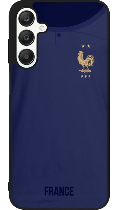 Samsung Galaxy A25 Case Hülle - Silikon schwarz Frankreich 2022 personalisierbares Fussballtrikot