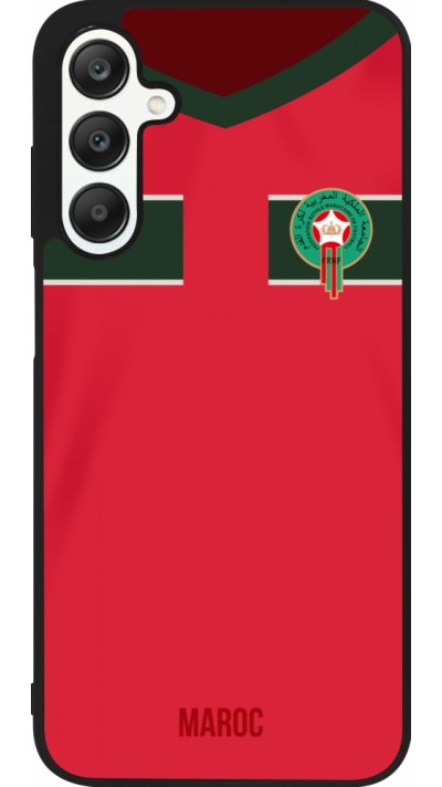 Samsung Galaxy A25 Case Hülle - Silikon schwarz Marokko 2022 personalisierbares Fussballtrikot