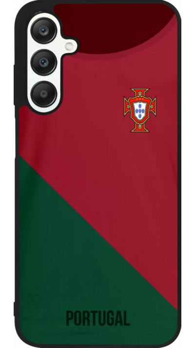 Samsung Galaxy A25 Case Hülle - Silikon schwarz Fussballtrikot Portugal2022