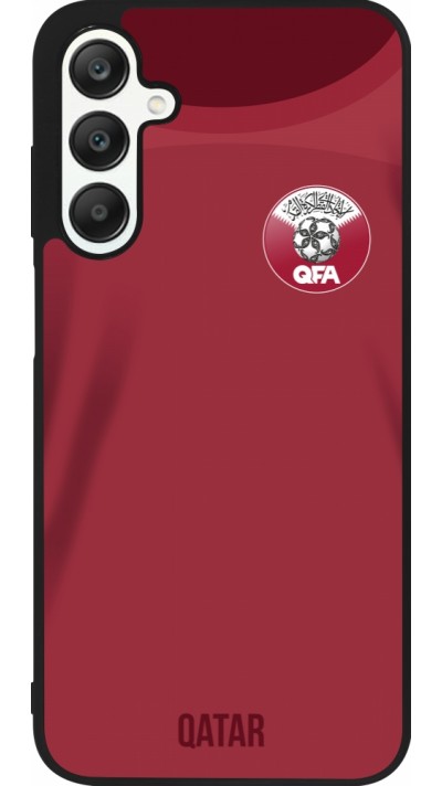 Samsung Galaxy A25 Case Hülle - Silikon schwarz Katar 2022 personalisierbares Fussballtrikot