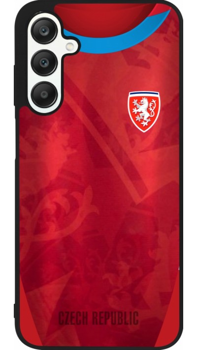 Samsung Galaxy A25 Case Hülle - Silikon schwarz Tschechische Republik personalisierbares Fussballtrikot