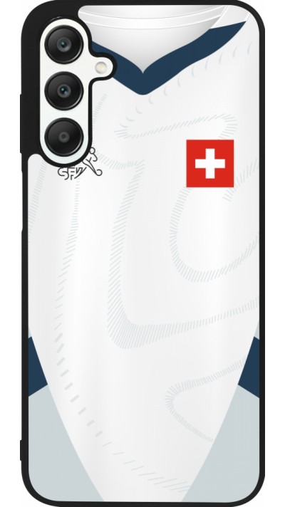 Samsung Galaxy A25 Case Hülle - Silikon schwarz Schweiz Away personalisierbares Fussballtrikot