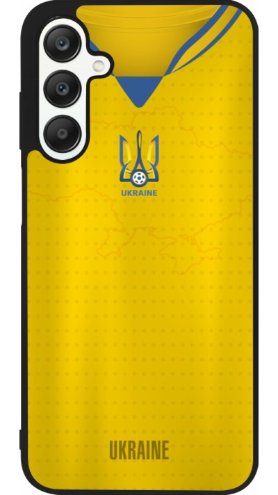 Samsung Galaxy A25 Case Hülle - Silikon schwarz Fussballtrikot Ukraine