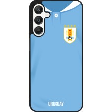 Samsung Galaxy A25 Case Hülle - Silikon schwarz Uruguay 2022 personalisierbares Fussballtrikot