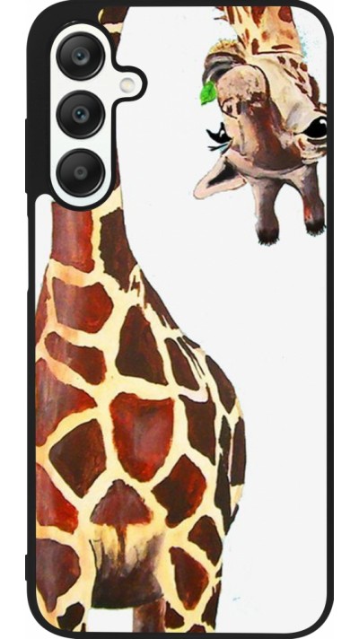 Samsung Galaxy A25 Case Hülle - Silikon schwarz Giraffe Fit