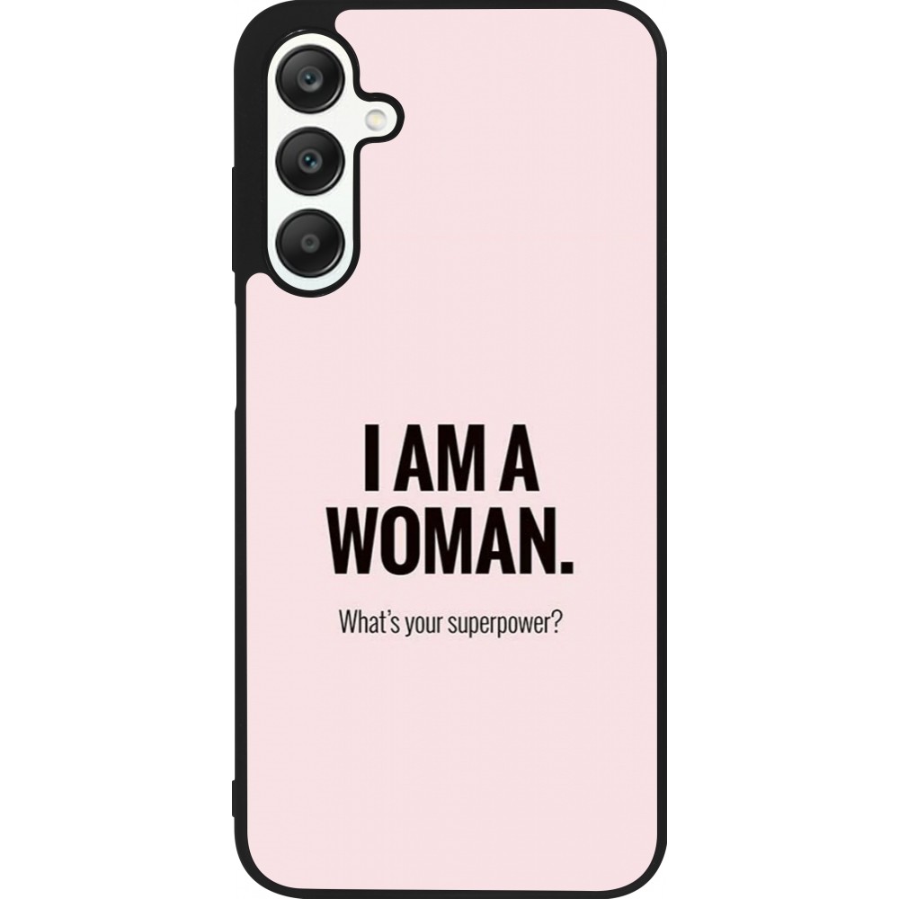 Samsung Galaxy A25 Case Hülle - Silikon schwarz I am a woman