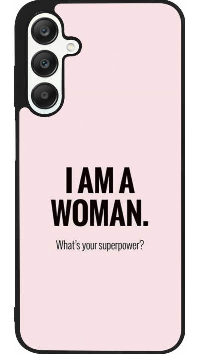 Samsung Galaxy A25 Case Hülle - Silikon schwarz I am a woman