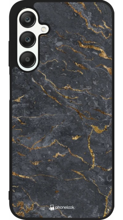 Samsung Galaxy A25 Case Hülle - Silikon schwarz Grey Gold Marble