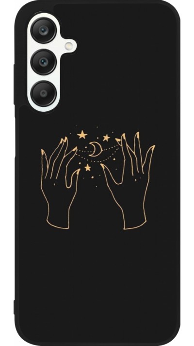 Samsung Galaxy A25 Case Hülle - Silikon schwarz Grey magic hands