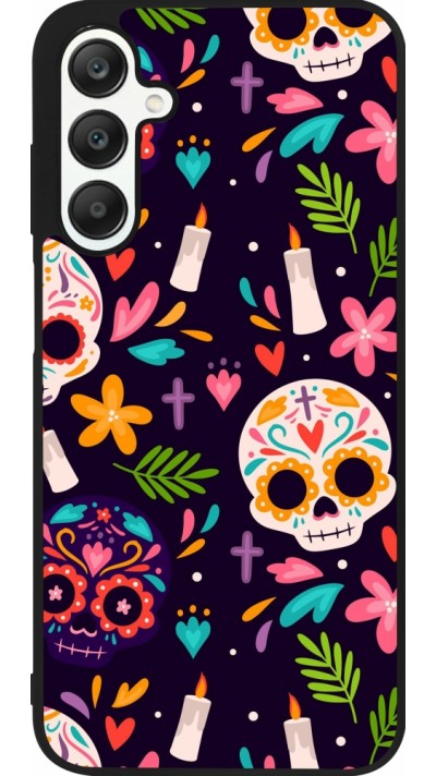 Samsung Galaxy A25 Case Hülle - Silikon schwarz Halloween 2023 mexican style