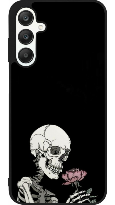 Samsung Galaxy A25 Case Hülle - Silikon schwarz Halloween 2023 rose and skeleton