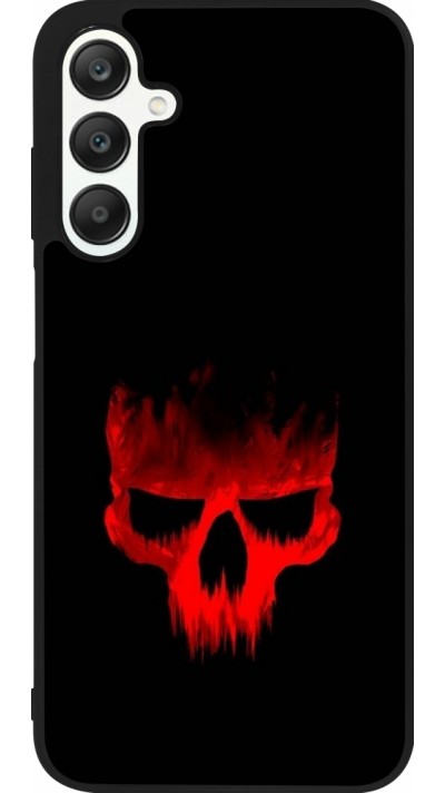 Samsung Galaxy A25 Case Hülle - Silikon schwarz Halloween 2023 scary skull