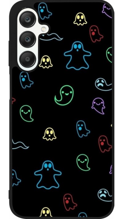 Samsung Galaxy A25 Case Hülle - Silikon schwarz Halloween 2024 colorful ghosts