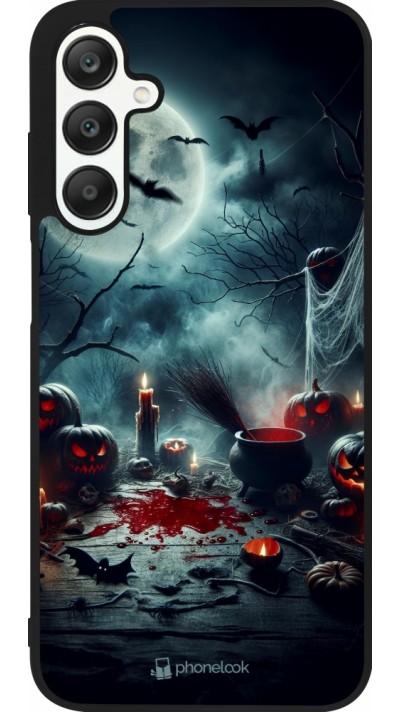 Samsung Galaxy A25 Case Hülle - Silikon schwarz Halloween 2024 Dunkler Mond