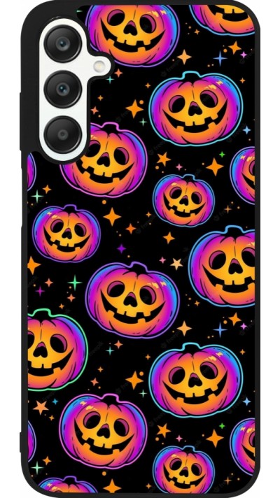 Samsung Galaxy A25 Case Hülle - Silikon schwarz Halloween 2024 rainbow pumpkins