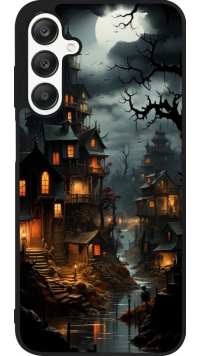 Samsung Galaxy A25 Case Hülle - Silikon schwarz Halloween 2024 scary town