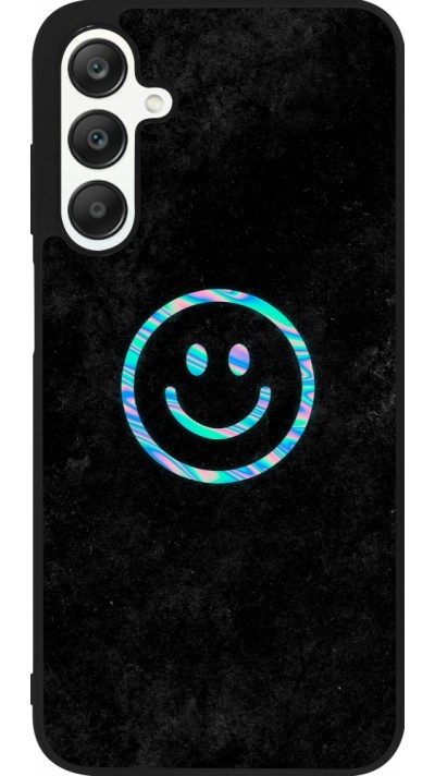 Samsung Galaxy A25 Case Hülle - Silikon schwarz Happy smiley irisirt