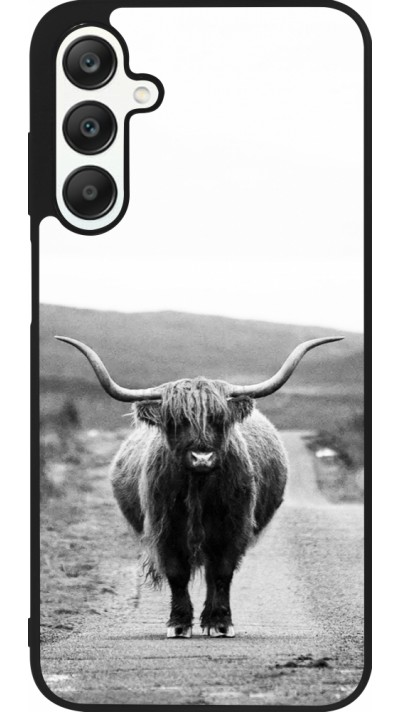 Samsung Galaxy A25 Case Hülle - Silikon schwarz Highland cattle