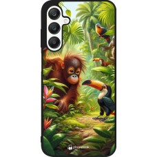 Samsung Galaxy A25 Case Hülle - Silikon schwarz Tropischer Dschungel Tayrona