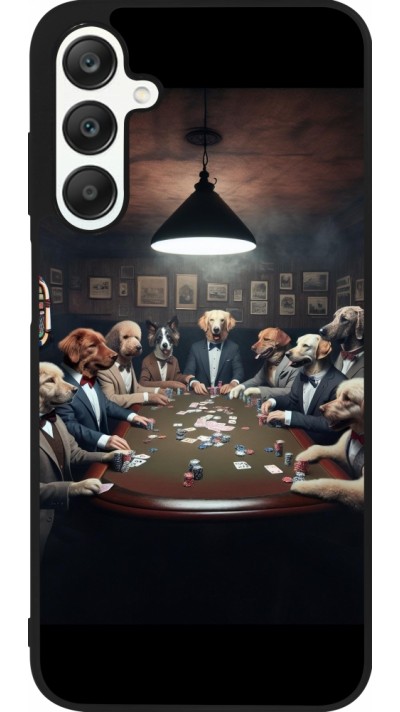 Samsung Galaxy A25 Case Hülle - Silikon schwarz Die Pokerhunde