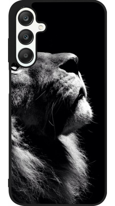 Samsung Galaxy A25 Case Hülle - Silikon schwarz Lion looking up