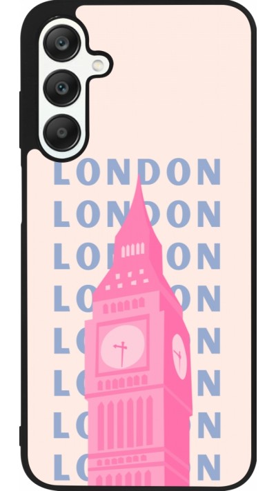 Samsung Galaxy A25 Case Hülle - Silikon schwarz London Pink Print